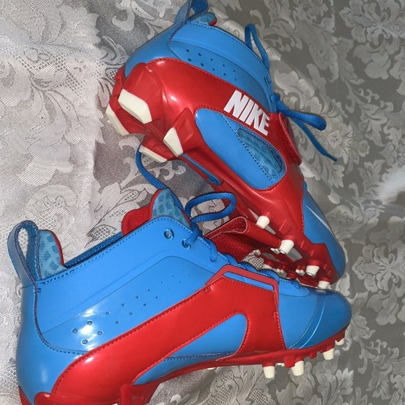 Nike Huarache 3 Lacrosse Cleats Blue Red Men\'s Sz 10.5 469730-416 Athletic Shoes main image 7